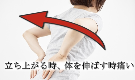 体を伸ばす時に痛むタイプの腰痛