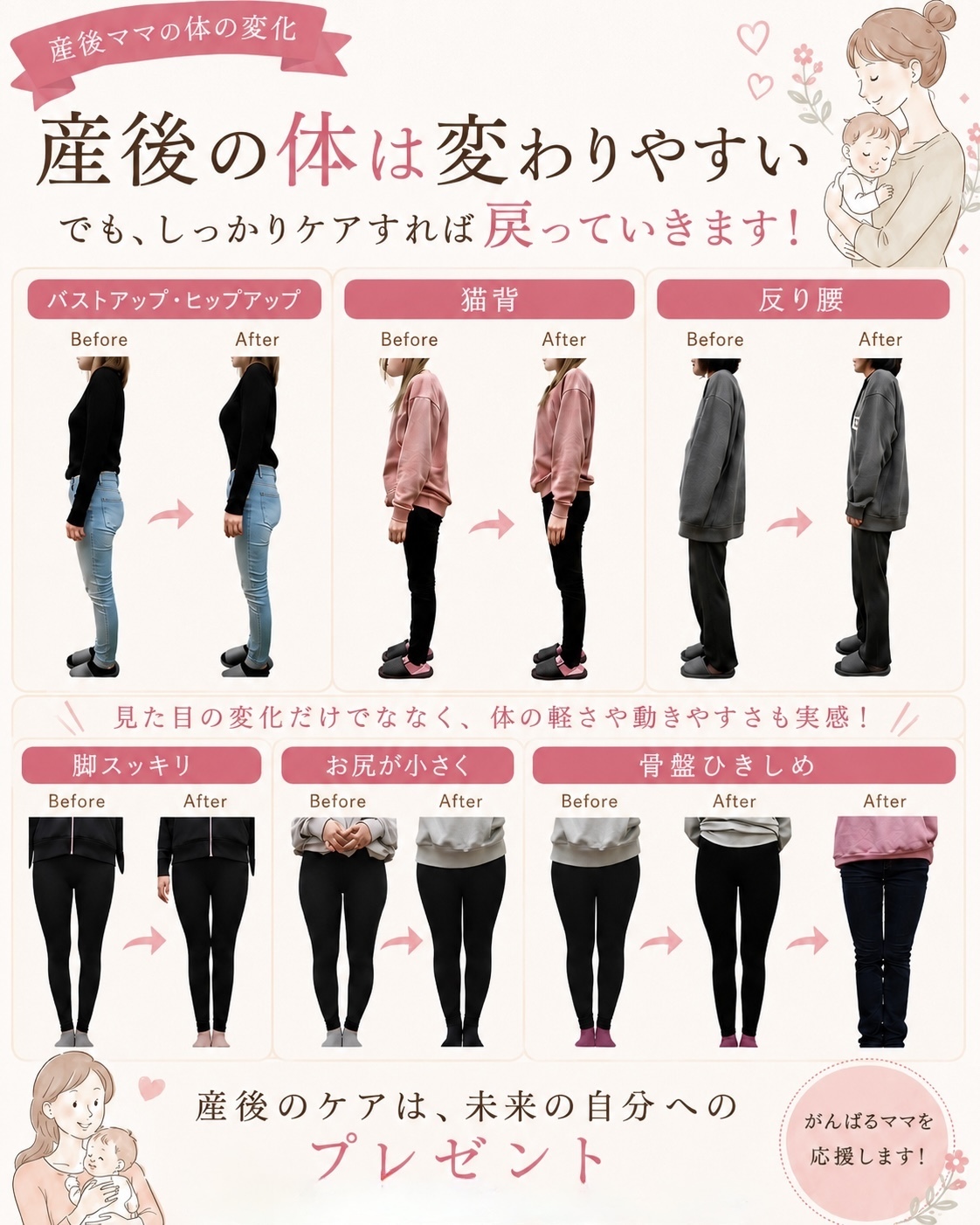 産後の体は変わりやすい